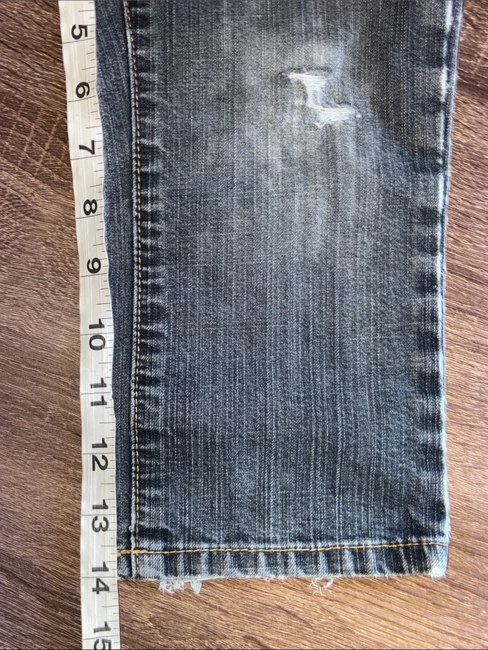 Pre Owned Old Navy Kids Dark Wash Distressed Jeans 3T
